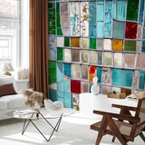  Foto tapeta - Sapphire Stained Glass 392x280 Samoljepljiva | shoptok.hr