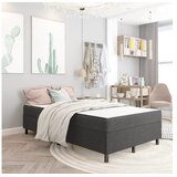  Boxspring postelja temno siva iz blaga 120x200 cm | Shoptok.si