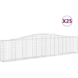 Lučne gabionske košare 25 kom 400x30x80/100cm pocinčano željezo | shoptok.hr