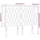  Uzglavlje s ušima crno 147x23x118/128 cm baršunasto | shoptok.hr