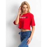 Yups Cropped blouse with text print red | Shoptok.si