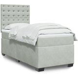 vidaXL Box spring krevet s madracem svjetlosivi 100x200 cm baršunasti | shoptok.hr