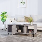 vidaXL Klubska mizica siva sonoma 102x50x40 cm konstruiran les | Shoptok.si