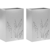  Vrtna saksija 2 kom. Srebrna 50 x 30 x 75 cm Pocinčani čelik | shoptok.hr
