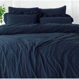 Mila Home Luxury Tamno plava posteljina za bračni krevet/za produženi krevet od renforce pamuka 240x220 cm Ruffle Striped – | shoptok.hr