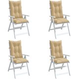  Jastuci za stolice 4 kom prošarano bež 120x50x7 cm od tkanine | shoptok.hr