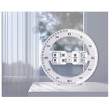 Moderna LED stenska ura in budilka termometer USB 33cm bela | Shoptok.si