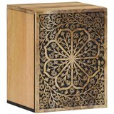vidaXL Stenska kopalniška omarica 38x33x48 cm trden mangov les | Shoptok.si