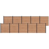PANEL ograde 10 pcs WPC i aluminij Smeđa | shoptok.hr