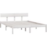  Okvir za krevet masivna borovina bijeli 135x190 cm bračni | shoptok.hr