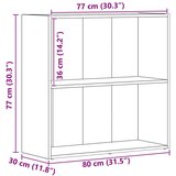  Polica Crni hrast 60 x 30 x 76.5 cm Konstruirano drvo | shoptok.hr
