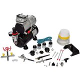 3 Airbrush kompresor komplet s 3 pištolami | Shoptok.si