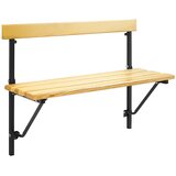 Sypro Zložljiva stenska klop, preklopna, dolžina do 1200 mm, z leseno oblogo | Shoptok.si