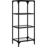 vidaXL Stalak za pohranu s prozirnom površinom 40 x 30 x 95 cm čelični | shoptok.hr