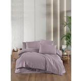 Mila Home Ljubičasta posteljina za bračni krevet/za produženi krevet od damasta s uključenom plahtom/4-dijelna 200x220 cm –