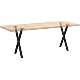  Noge za blagovaonski stol u obliku slova X, 2 kom, crne, 57 x (72-73) cm, čelik | shoptok.hr