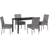  Vrtni set za objed 5 pcs Siva Čelik s prahom premazan | Eponuda.com