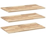  Plutajuće police 3 kom 80x40x2 cm Neobrađeno puno drvo akacije | shoptok.hr