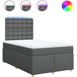 Maison Chic Box spring postelja - Vzmetna postelja z vzmetnico temno siva 120x190 cm blago SL10736, (21902117) | Shoptok.si