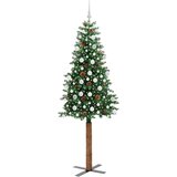  Mršavo božićno drvce Zelena 210 cm PVC i čvrsto drvo bora | shoptok.hr