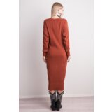 Fashion Hunters Opeka crvena pletena BSL haljina smeđa | krema | crveno crveno | ePonuda.com