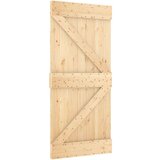  Klizna vrata s priborom za montažu 95 x 210 cm masivna borovina | shoptok.hr