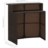  5-dijelni vrtni barski set s jastucima smeđi | shoptok.hr