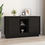  Komoda crna 102 x 35 x 60 cm od konstruiranog drva Cijene
