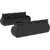  9-dijelni set vrtnih sofa s jastucima crni od poliratana | shoptok.hr