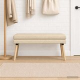  Klupa s dvostrukim slojem Krem 110 x 40 x 47 cm Tkanina | shoptok.hr