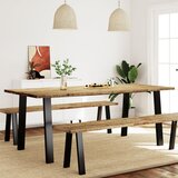 The Living Store Jedilna miza 200x90x75 cm trden akacijev les - Jedilna Miza, (21836650) | Shoptok.si