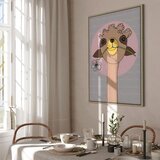  Slika - Happy Llama (1 Part) Vertical 40x60 U prirodnom drvenom okviru | shoptok.hr