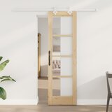 vidaXL drsna vrata z opremo 61x198,5 cm trdni les bor, notranja vrata z steklom 'ORKDAL'61x198,5x4 cm trdni les bor Cene