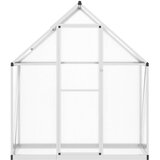 vidaXL Rastlinjak z okvirjem srebrn 169x58x195 cm aluminij - - Srebrna - 16.75 - 169 x 58 x 195 cm - 2025--TOPSELLER | Shoptok.si