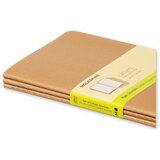 Moleskine Beležnica Cahier Journals LG mehke platnice, kraft - brezčrtna, 3 kosi | Shoptok.si