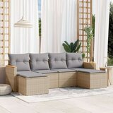  6-dijelni set vrtnih sofa s jastucima bež od poliratana | shoptok.hr