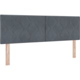 vidaXL Krevet s čvrstom podlogom i madracem & LED Tamno siva 140x190 cm Baršun | shoptok.hr