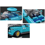  Tehnički blokovi Retro automobil PLAVI KABRIOLET zlatni naplatci 417 dijelova ZA5788 | shoptok.hr