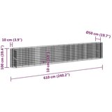  Gabionska povišena gredica od pocinčanog željeza 610x50x100 cm | shoptok.hr