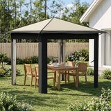 Gazebo bez bočne strane 2,6 x 2,6 m Krem i Antracit | shoptok.hr