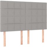  Krevet box spring s madracem LED svjetlosivi 140x200 cm tkanina | shoptok.hr