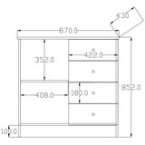 Hanah home Komoda Rb-168-04-002, 87x85x43 cm, Bijela | Eponuda.ba