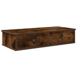 Maison Chic Stenska polica - Viseča Polica s predali dimljen hrast 80x34x17 cm inž. les, (21793434) Cene