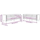  Set sofe 2 pcs Crna 194 x 74.5 x 70.5 cm Umjetna koža | shoptok.hr