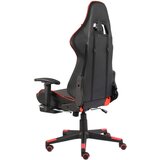 vidaXL Okretna igraća stolica s osloncem za noge crvena PVC | shoptok.hr