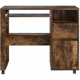  Stol s kotačićima s ladicama Dimljeni hrast 91 x 50 x 77 cm | shoptok.hr