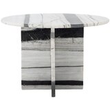 Bloomingville Črno-bela marmorna okrogla klubska mizica ø 61 cm Rosito – | Shoptok.si