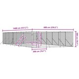  kavez za pse srebrni 6 x 14 x 2 m od pocinčanog čelika | shoptok.hr
