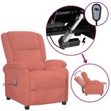 vidaXL električni masažni naslonjač ružičasti baršunasti | shoptok.hr