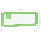 vidaXL Sigurnosna ograda za dječji krevet zelena 200 x 25 cm tkanina | shoptok.hr